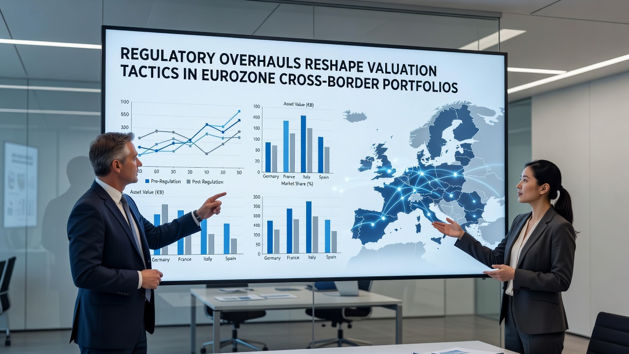 Analysts reviewing updated valuation models for cross-border Eurozone investments